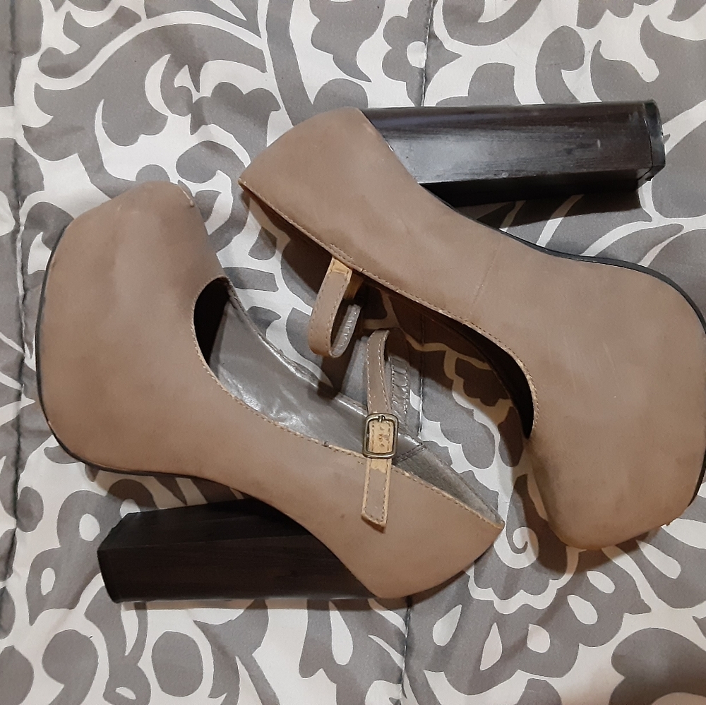 Tan Platform Heels